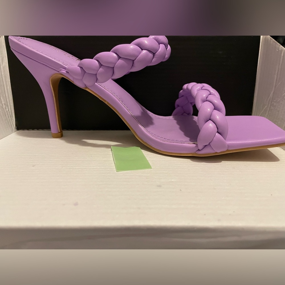 Fashion Nova purple open heels